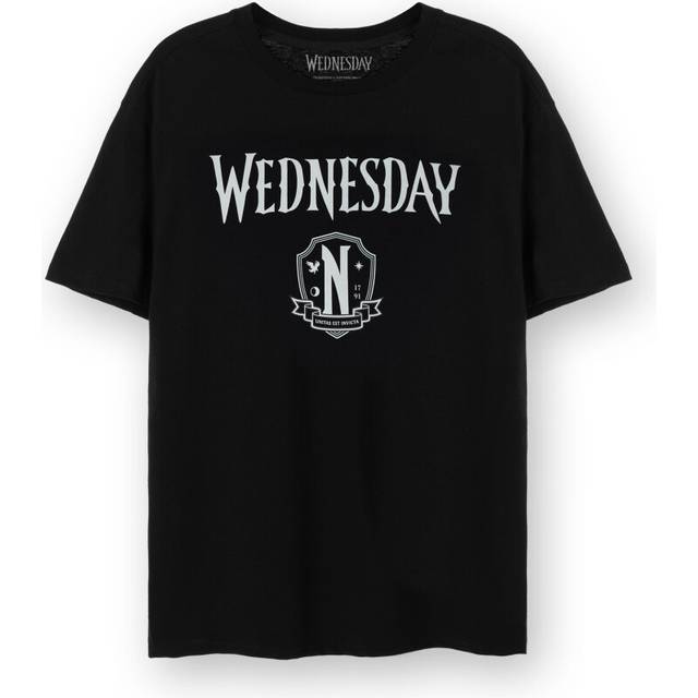 (Medium) Wednesday Short Sleeved T-Shirt (Womens Black)