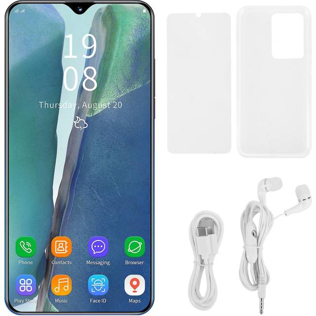 Landvo Face Recognition 6.26in Screen 1+8gb Dual Cards Dual Standby Smartphone Bleu Dgrad