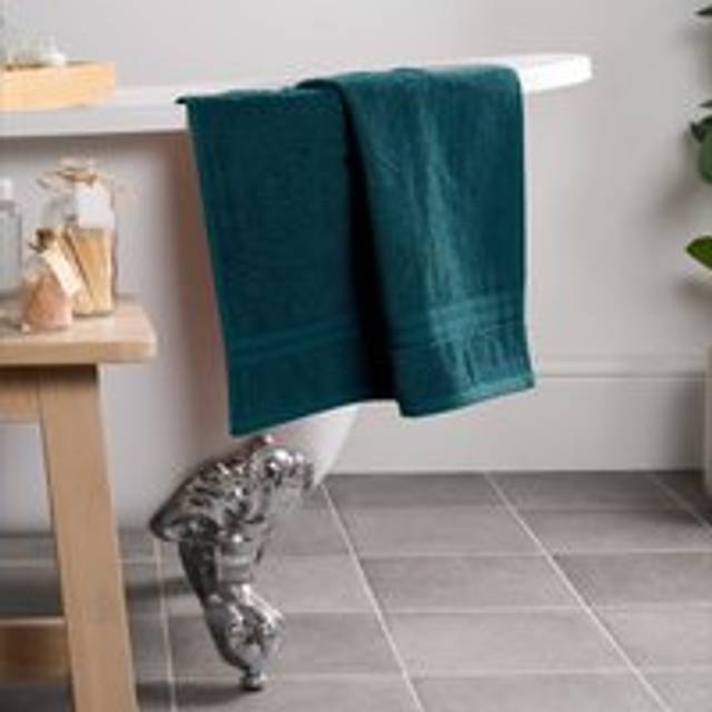 OHS 100% Cotton Hand Towel , Dark Teal - 1PC - Blue