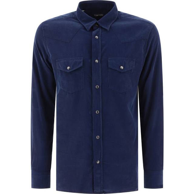 Tom Ford Baby Corduroy Shirt - Blue - 42