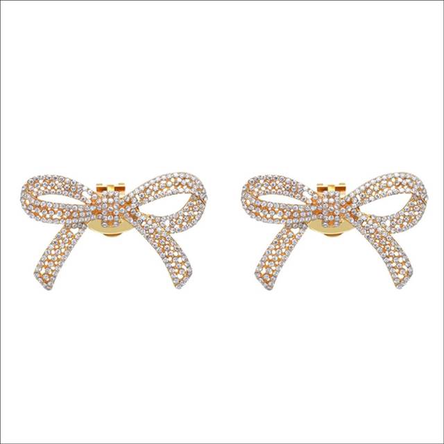 2Pcs Crystal Rhinestones Bow Shoe Clips Wedding Bridal Shoe Buckles DIY Manual Bead High Heels Flower Decorations Golden