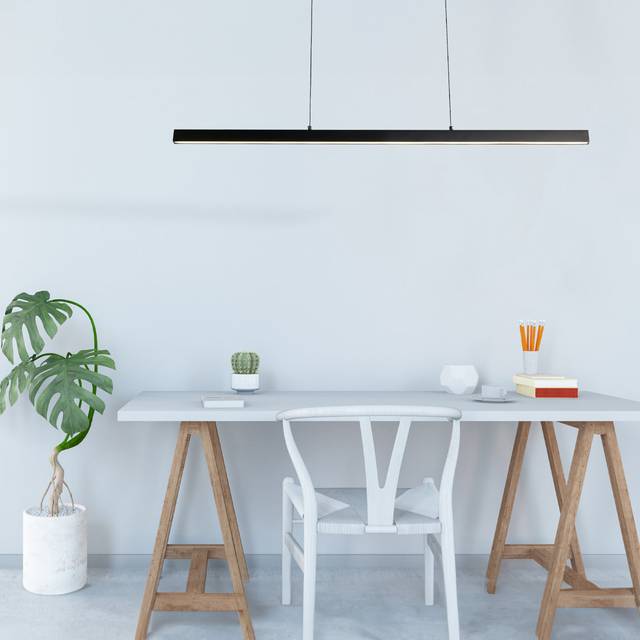 Clintin Gesture Control Pendant - Black Metal & Opal Acrylic (10cm H X 7.5cm W)