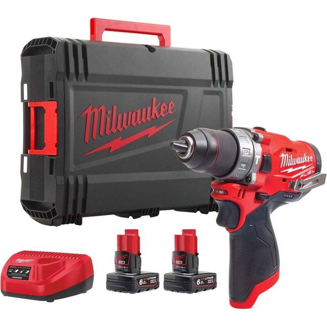 Milwaukee M12FPD2-602X 12V Fuel New Gen Cordless Combi Drill Kit - 2x 6Ah Batteries Charger and Case