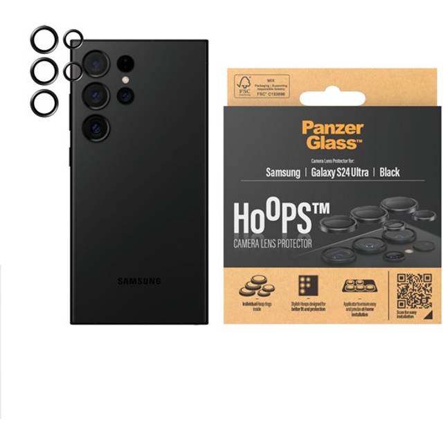PanzerGlass Hoops - Kameralinsskydd - Samsung Galaxy S24 Ultra - Svart