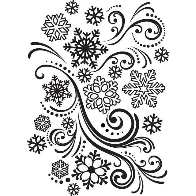 Darice Embossing Folder  4.25 by 5.75-Inch  Snowflake Swirl Design - Pack of 1