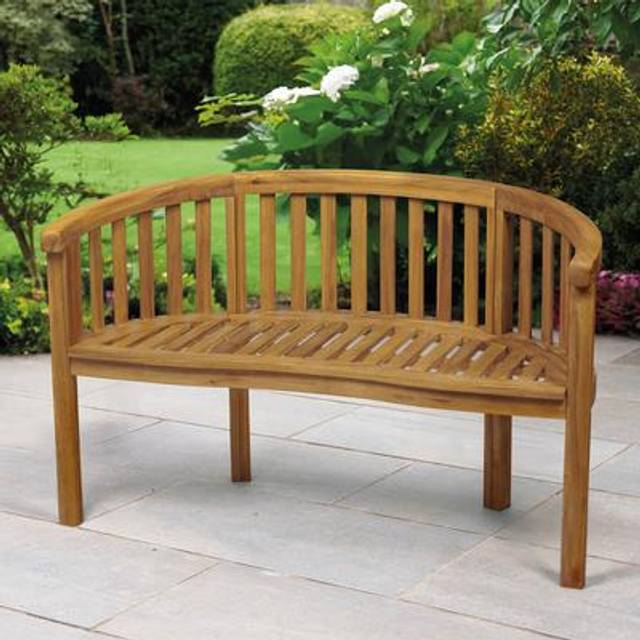 Greenhurst Woodfield Banana Bench, Brown