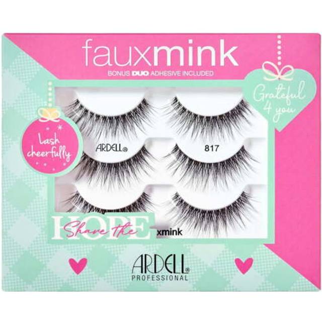 Ardell Faux Mink 817 Strip Lashes Holiday 3-pair Gift Set  1 pack