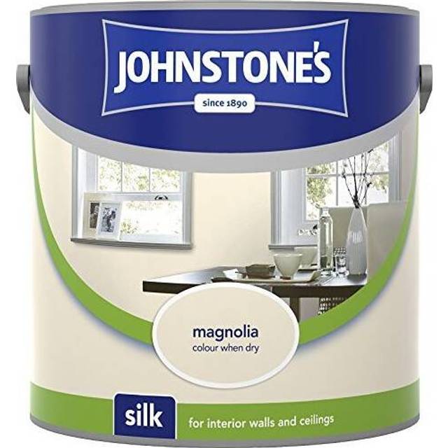 Johnstone's Silk Emulsion Paint, 2.5L, Magnolia