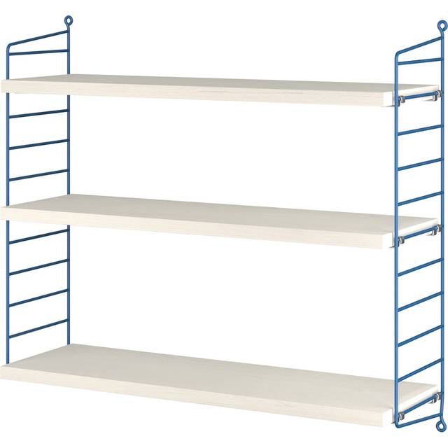 String - String 1949-2024 Shelf - Vägghyllor - Nils Strinning - Vit,Blå - Metall/Trä