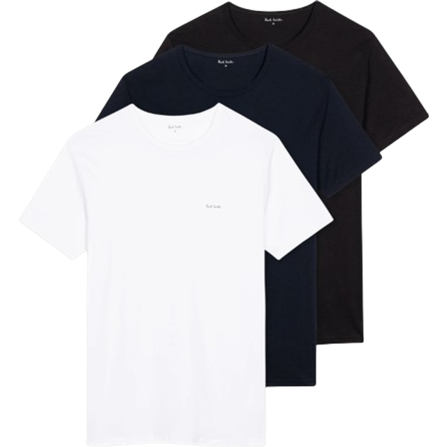 3 Pack Short Sleeve T Shirt Black White Navy, XXL