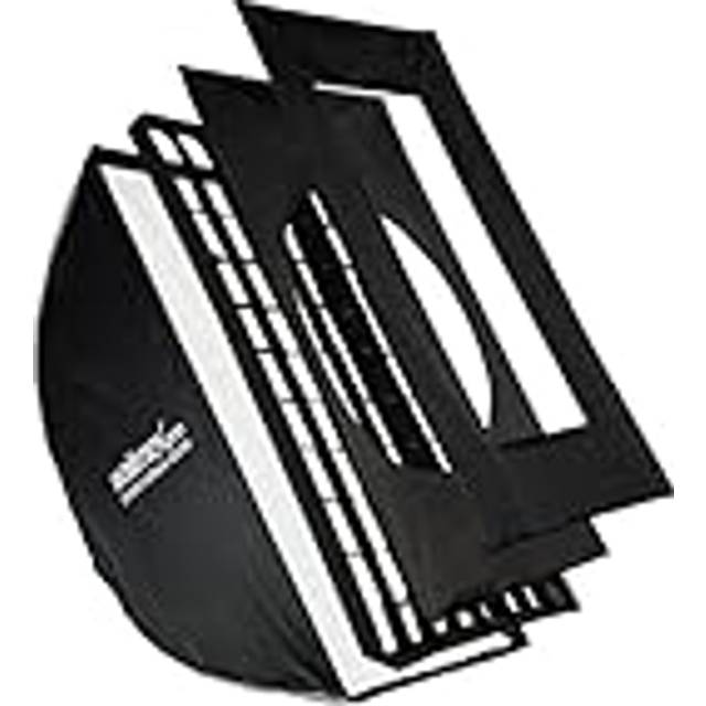 Walimex pro Studio Softbox 60x90cm, 360 rotatable, easy to set up thanks to umbrella function, incl. grid, masks, Bowens adapter and transport bag...