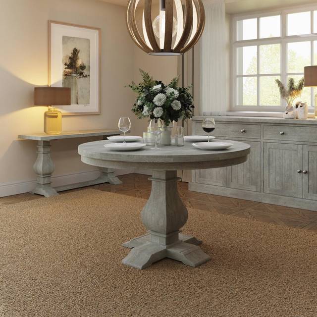 FWStyle Bowood Reclaimed Pine Round Dining Table - Cream
