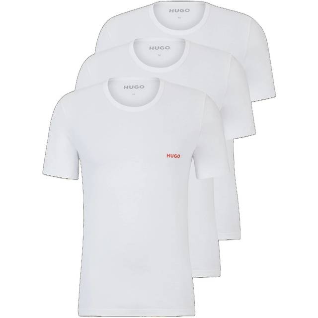 HUGO Herr RN Triplet P underkläder T_Shirt, White100, S, vit100, S