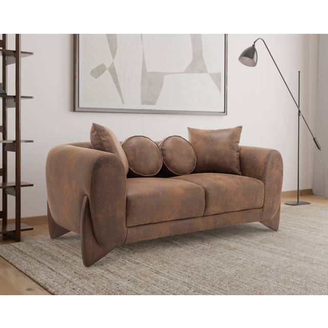 Casilla Sofa - Brown (70cm H x 168cm W x 88cm D)