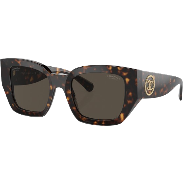Chanel Woman Sunglass Square  Sunglasses CH5506 -  Frame color: Dark Tortoise, Lens color: Brown