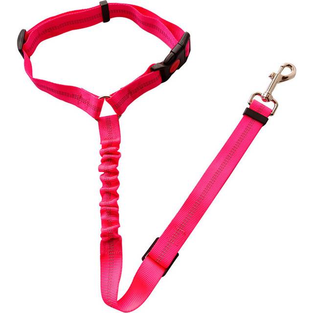 (StyleD, StylePink) Car Dog Safety Belt Seat Safety Rope Elastic Traction Rope Buffer Traction Belt