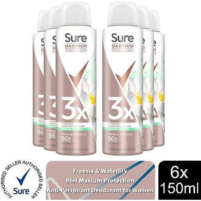 Sure women maximum protection antiperspirant spray freesia & water lily, 150ml