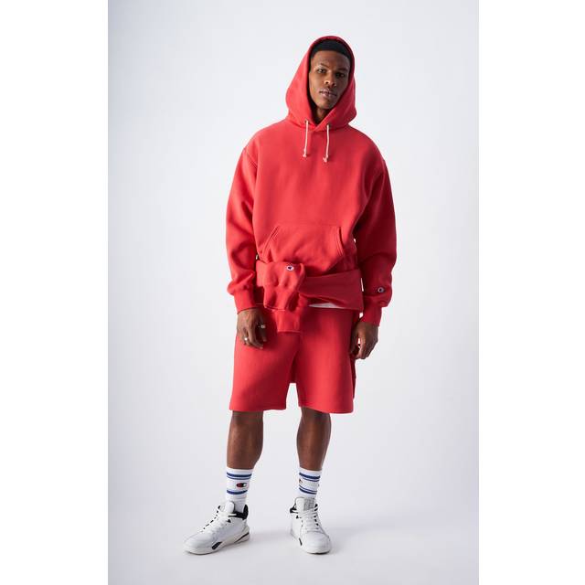 Champion Womens Red Brand-embroidered Drawstring-waist Cotton-blend Jersey Shorts Xs - RED