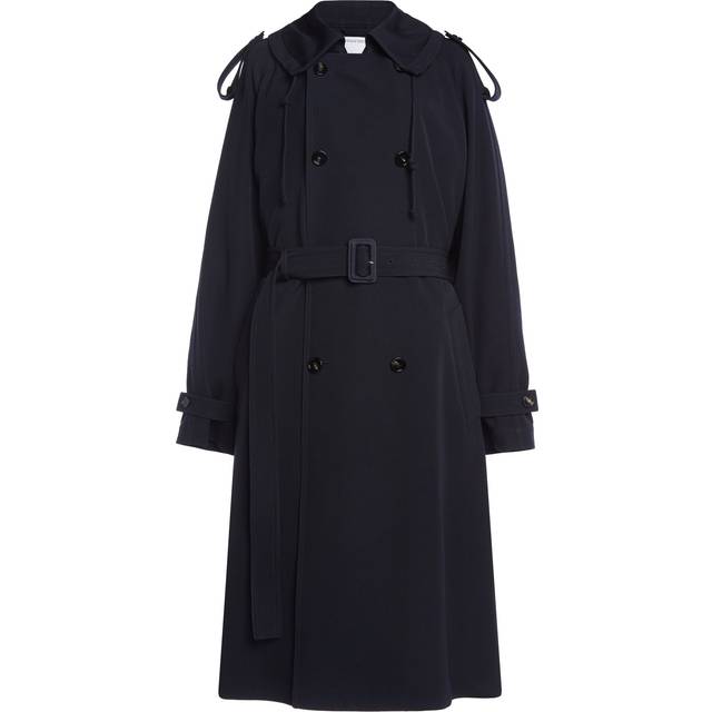 Compact Wool Gabardine Belted Trench Coat - MIDNITEBLU - 42 IT (6 US)