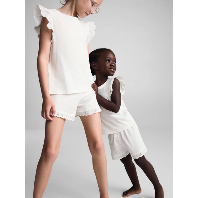 MANGO Ruffled Cotton Pyjamas |Kräm |98