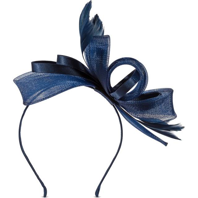 Jon Richard Navy Medium Fascinator Headband, Silver, Women - Ilver