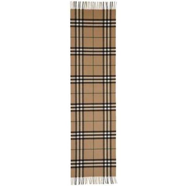 Burberry Wide Check Cashmere Scarf - Linden - One Size
