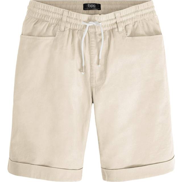 bonprix Linen Blend Pull On Shorts - Sand
