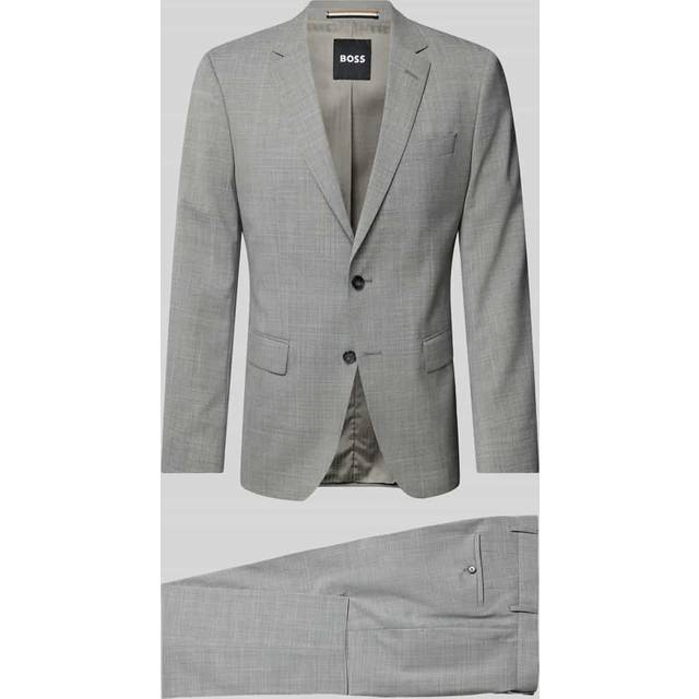 BOSS Huge Slim Fit Worsted Stretch Wool Suit - Grey, Grey, Size 46=36R Jkt / 30 Trs, Men - 46=36R JKT / 30 TRS