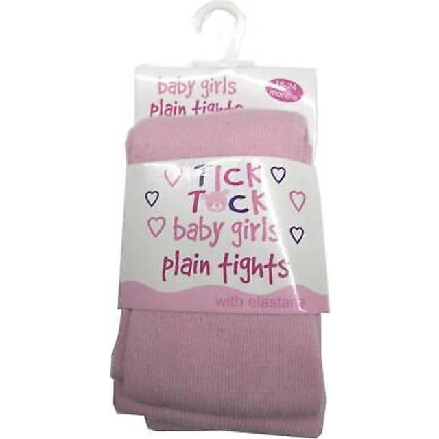 Baby Girls Plain Tick Tock Tights