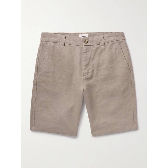 NN07 - Crown 1454 Straight-Leg Linen Shorts - Men - Neutrals - UK/US 30