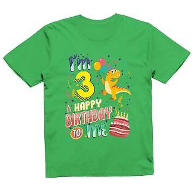Kids i'm three happy third birthday t-shirt celebration gift boy girl party