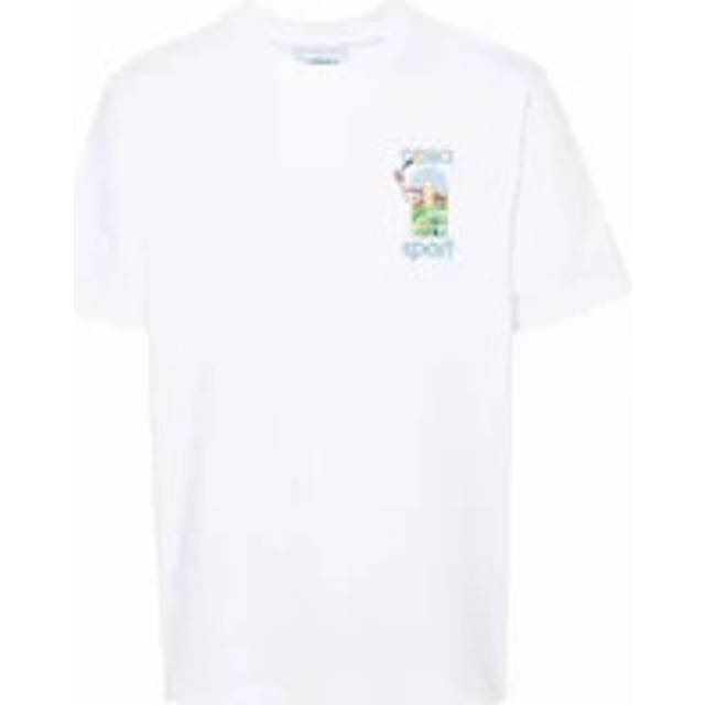 Men's Casablanca Le Jeu Colore Printed T-Shirt in White - Size: 40
