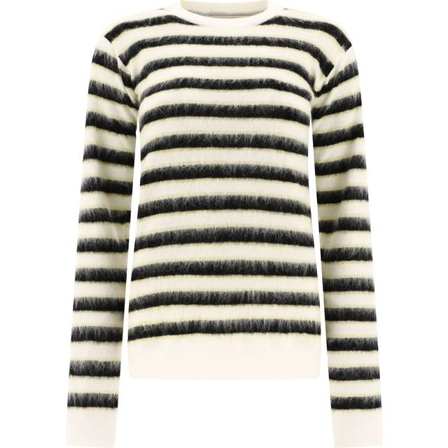 Marni Off-White & Black Striped Sweater - RGW05 Alabaster - IT 40