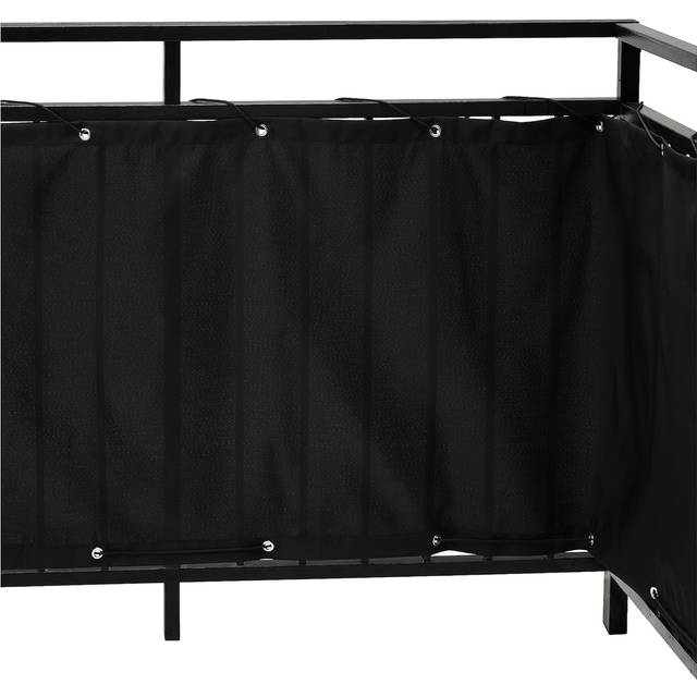 DYNING Insynsskydd för balkong, svart, 250x80 cm