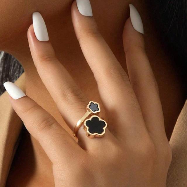 SHEIN 1pc Sweet And Elegant Metal Open Ring For Women, Adjustable, Valentine&#39;s Day Gift,Mom,Mother,Mother&#39;s Day,Gift