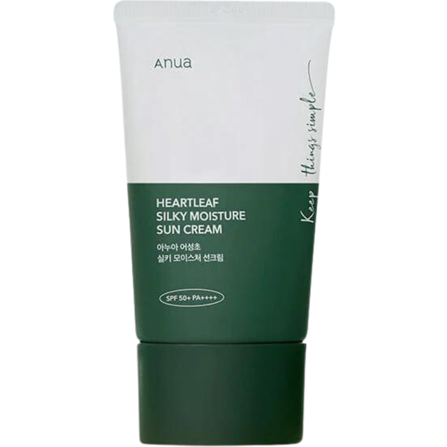 [anua] Heartleaf Silky Moisture Sun Cream Spf 50+ Pa++++ 50ml