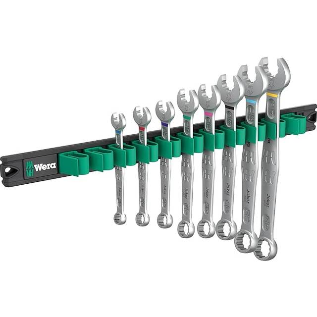 Wera Magnetic Rail 6003 Joker Imperial 1 Ring Spanner Set 8 Piece - 9642