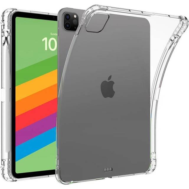 EIDERWOOD iPad Pro 13" (2024) Flexibelt Plast Skal med Pennhållare - Genomskinlig