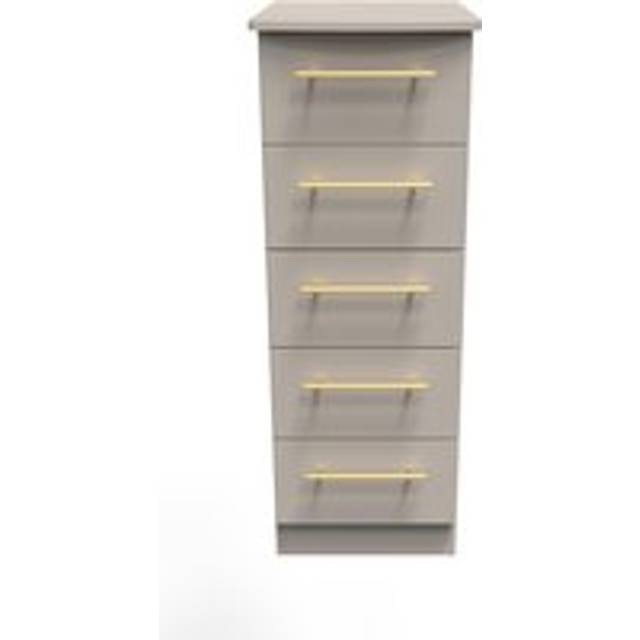 Helmsley 5 Drawer Tallboy (Ready Assembled) - Stone - One Size
