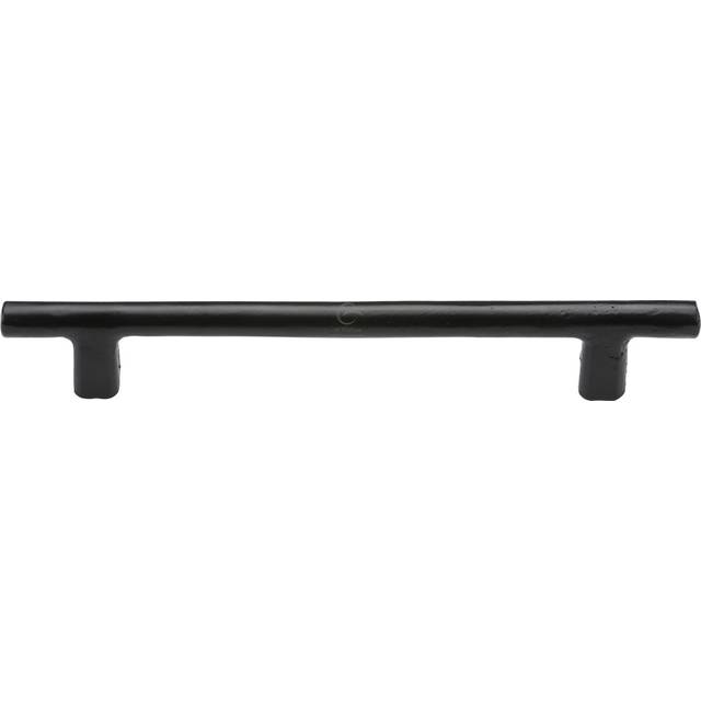 The Tudor Cabinet Pull Round Bar Design - Black Iron (19.2 cm H)