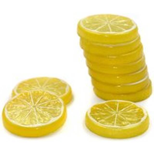 (Yellow) 15 Best Artificial Fruit Slices Orange, Lemon, Lime