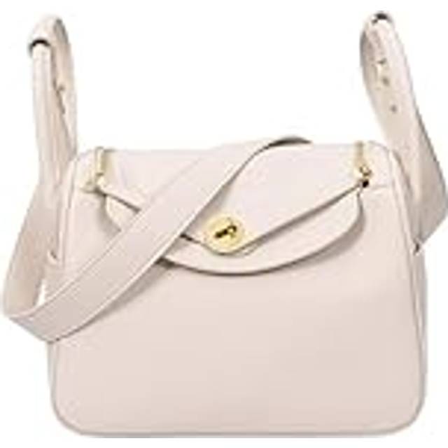 Womens Faux Leather Shoulder Bag Fashion Handbag Rose Brown - White - Medium