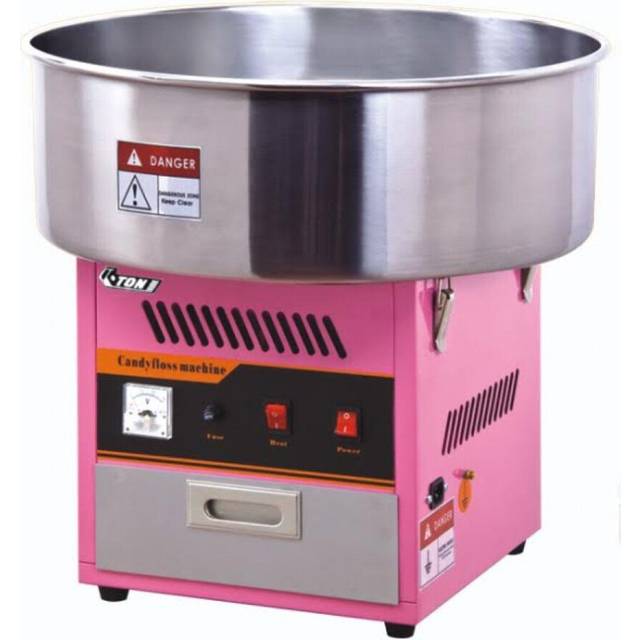SUMTASA Candy Floss Machine + Steel Bowl + Tray Cotton Candy Maker