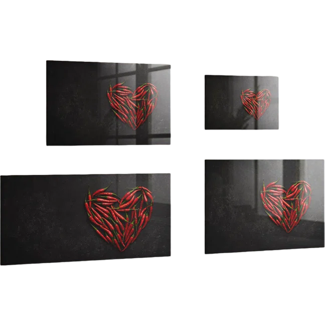 Magnetic Wall Mounted Dry Erase Board - Black;Red (60cm H X 90cm W X 2cm D)
