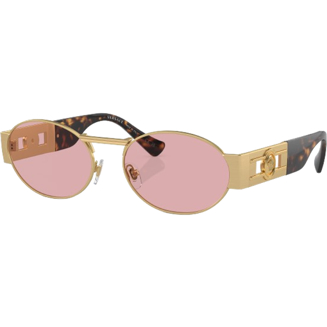 Versace 0VE2264 100284, OVAL Sunglasses, UNISEX, available with prescription - Gold