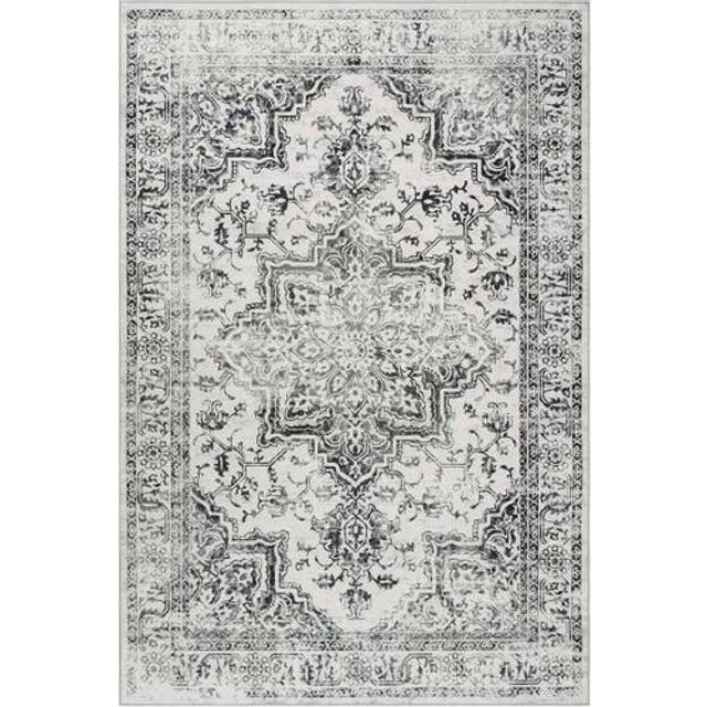 Vernal Peoria Persian Machine washable Area Rug, Grey - Grey / 120 cm x 180 cm