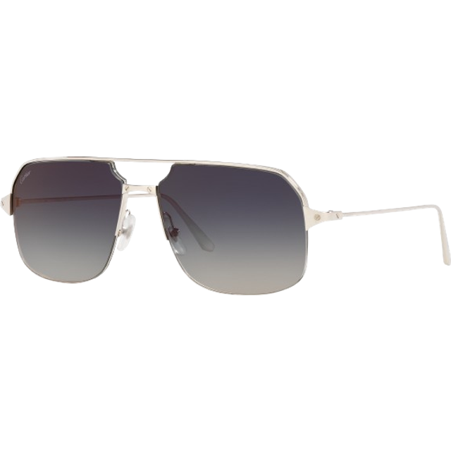 Cartier Womens Silver Ct0230s Caravan-framed Metal Sunglasses 140mm - SILVER
