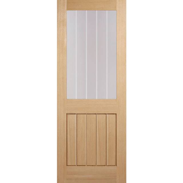 LPD Mexicano Half Light Glazed Internal Door (Size: 1981 x 838mm, Thickness: 35mm, Fire Door: No) Oak