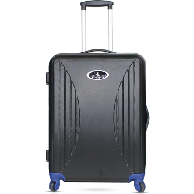 VK Vivien Kondor London (Cabin Suitcase + Power Bank Combo) handbagage resväska med 10 000 mAh smal bärbar laddningsbank, SILVER, Black Cabin Suitcase, Bagageset