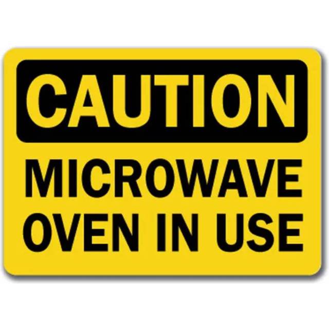SignMission CS-Microwave in Use 10 x 14 in. OSHA Safety Caution Sign - Microwave in Use